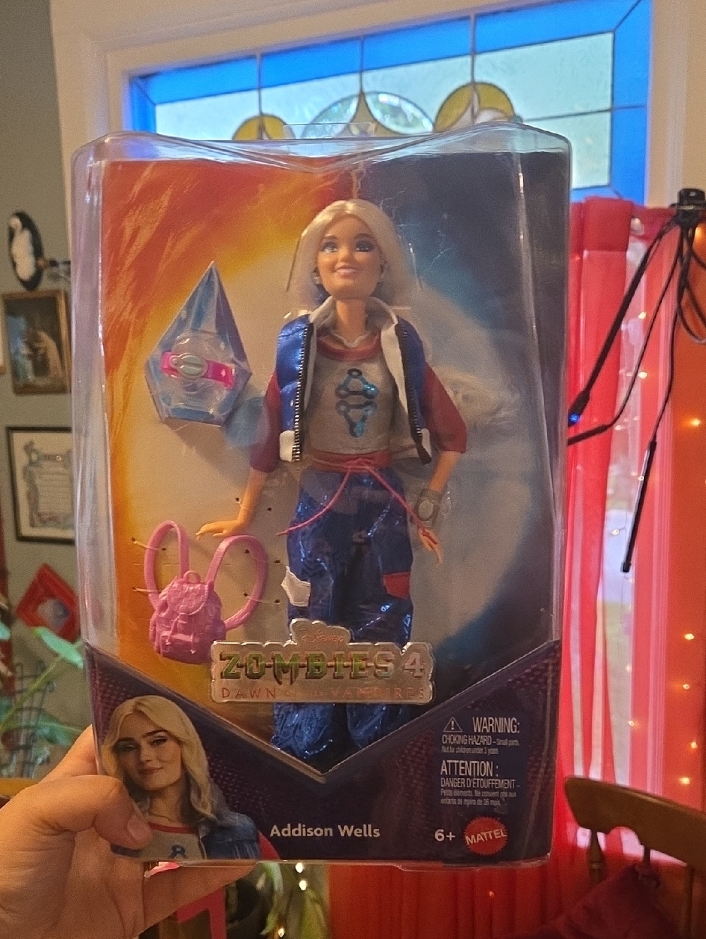 Mattel Addison Wells Doll — Blue, Pink & White Outfit